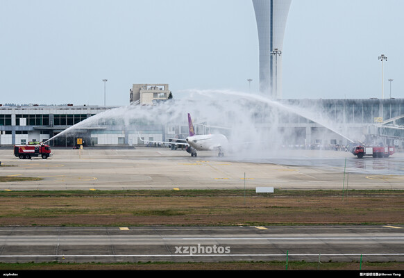 柬埔寨国家航空首航福州