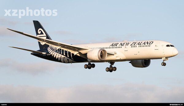 新西兰航空B789 ZK-NZH金光降落FOR XZ
