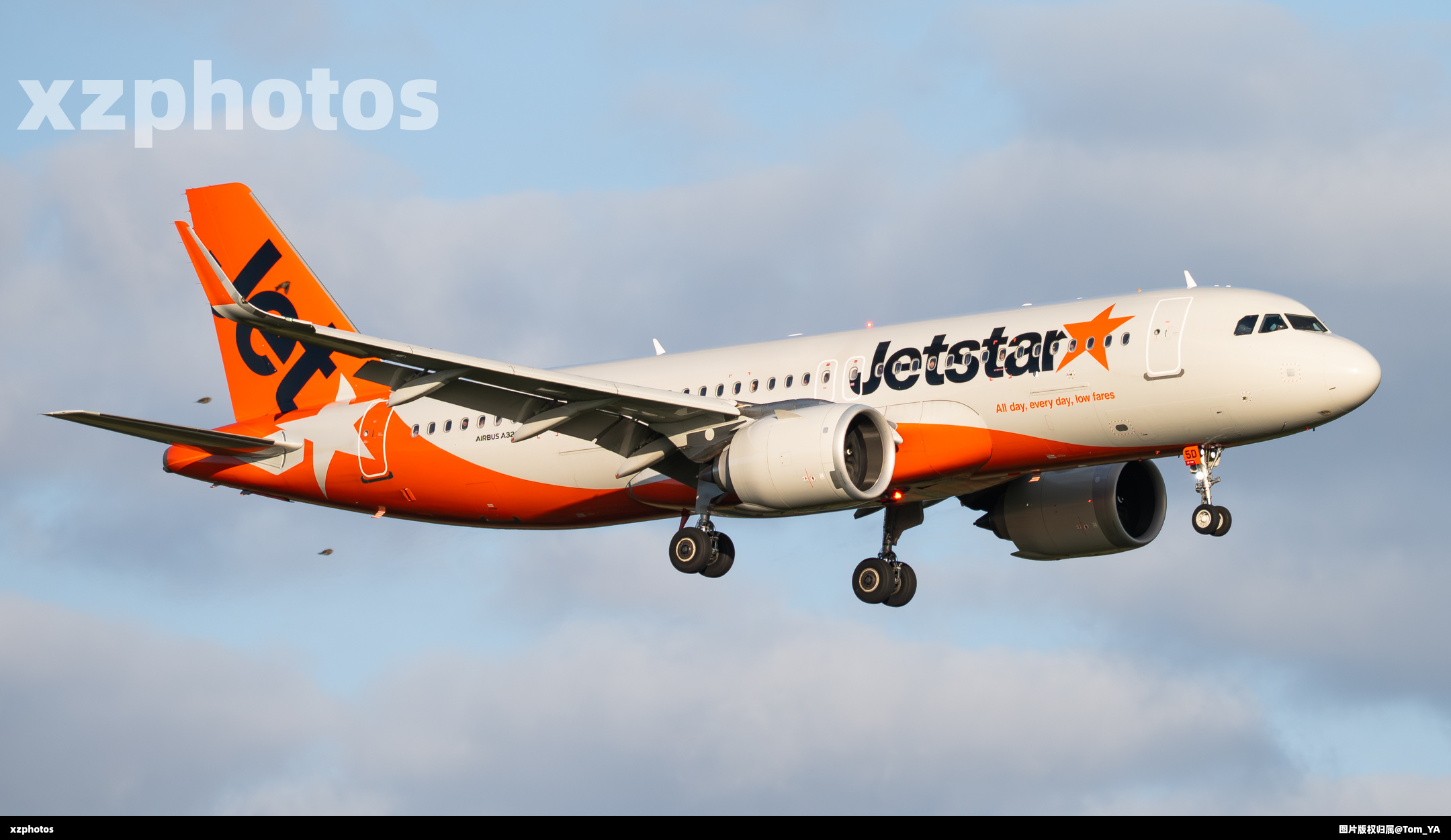 捷星A320NEO VH-A5D 金光降落FOR XZ
