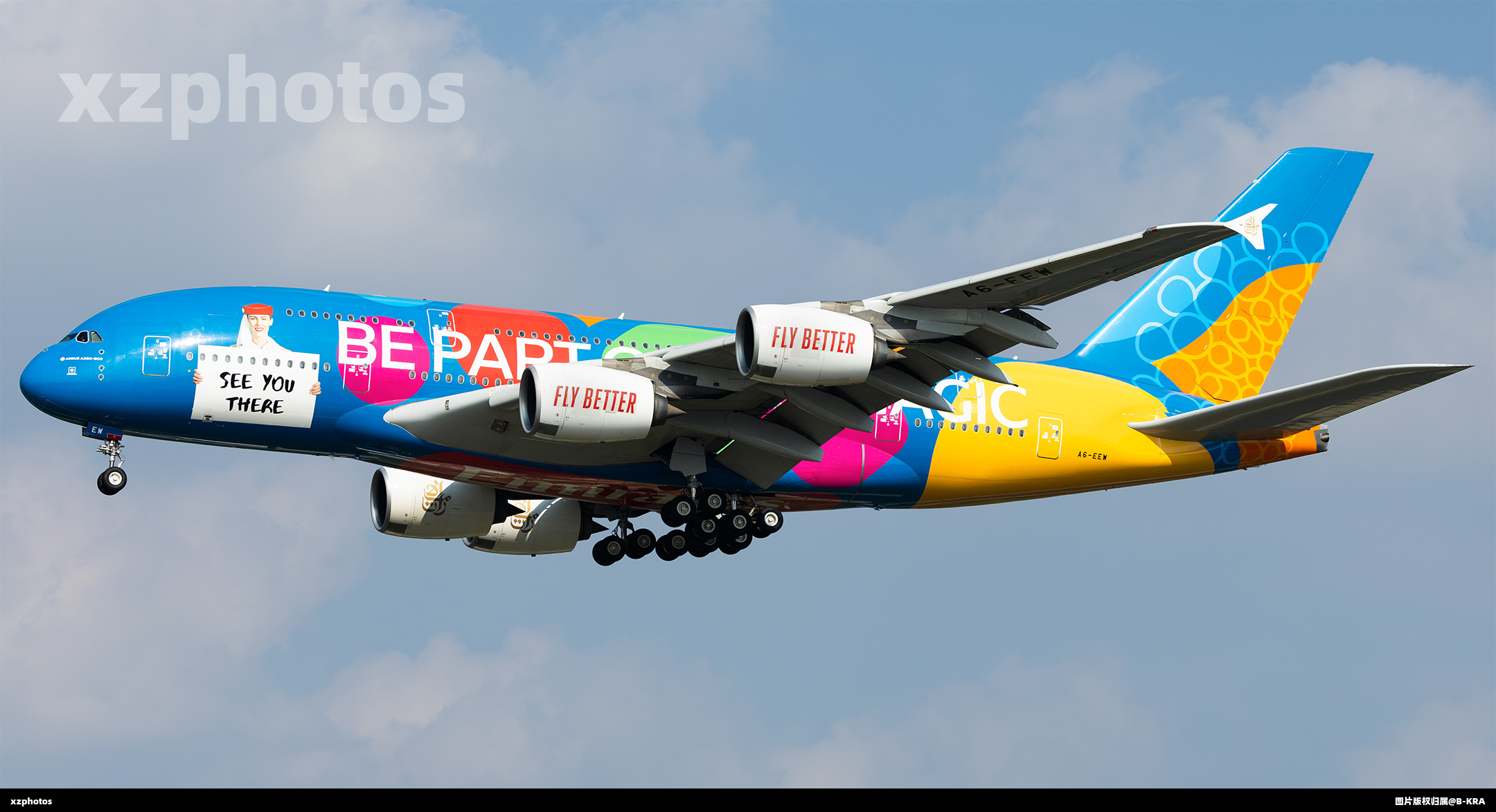 Emirates A6-EEW Airbus A380-861 Destination Dubai Livery
