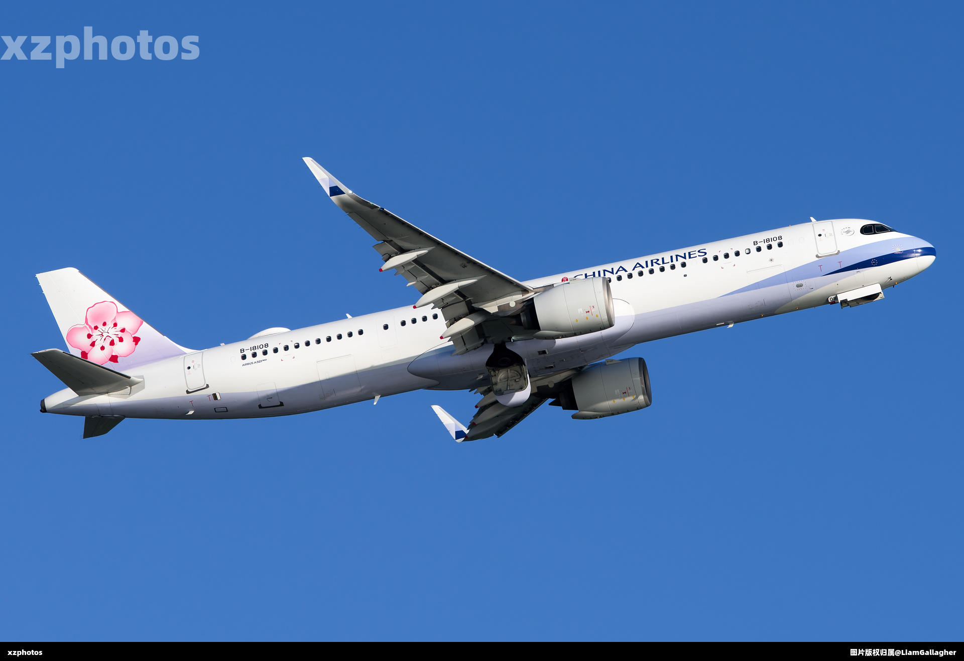 China Airlines A321Neo rotating from Hong Kong